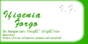 ifigenia forgo business card
